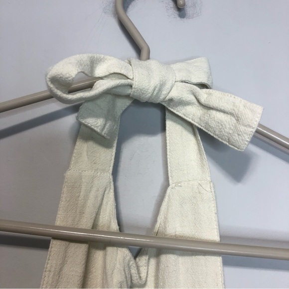 Story Kids Clothing Iris Linen Cotton Halter Open Back Dress, size 3/4 - Picture 7 of 10